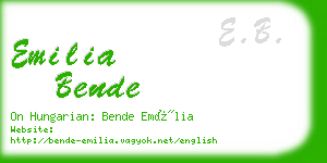 emilia bende business card